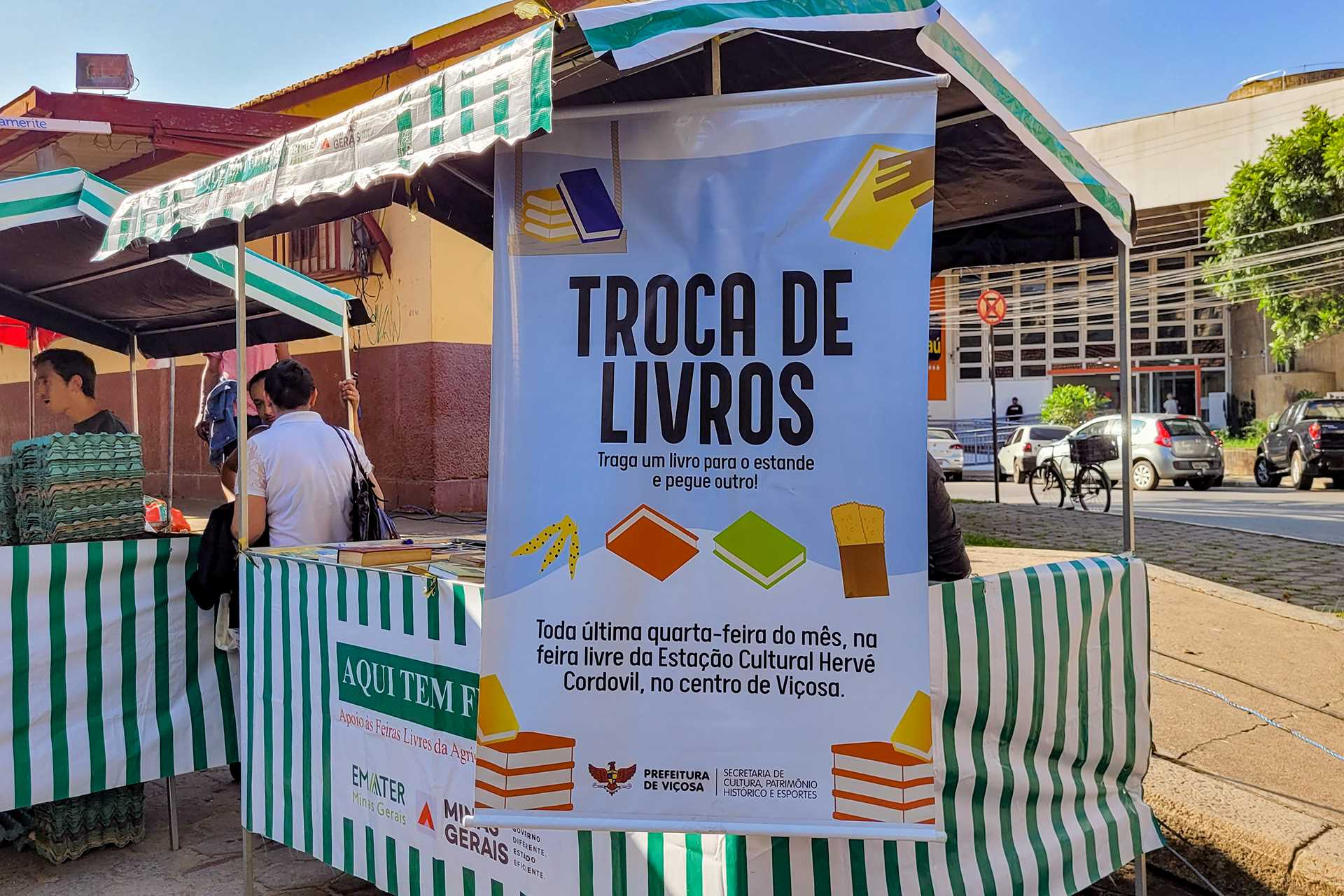 Barraca de Troca de Livros da Secult volta à Feira da Estação nesta quarta, 31