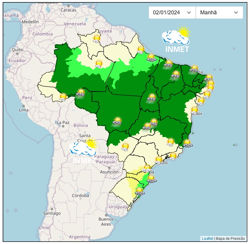 Previsão do tempo para Viçosa e região nesta terça-feira, 2 de janeiro