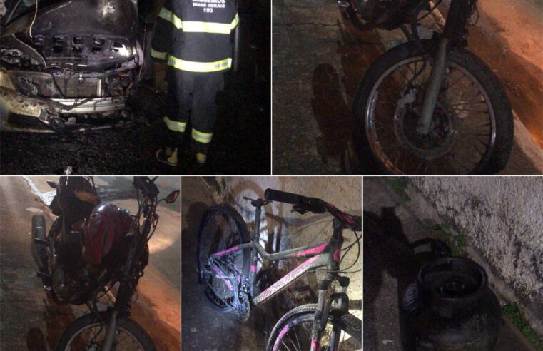 Bombeiros de Viçosa combatem incêndio em residência em Cajuri