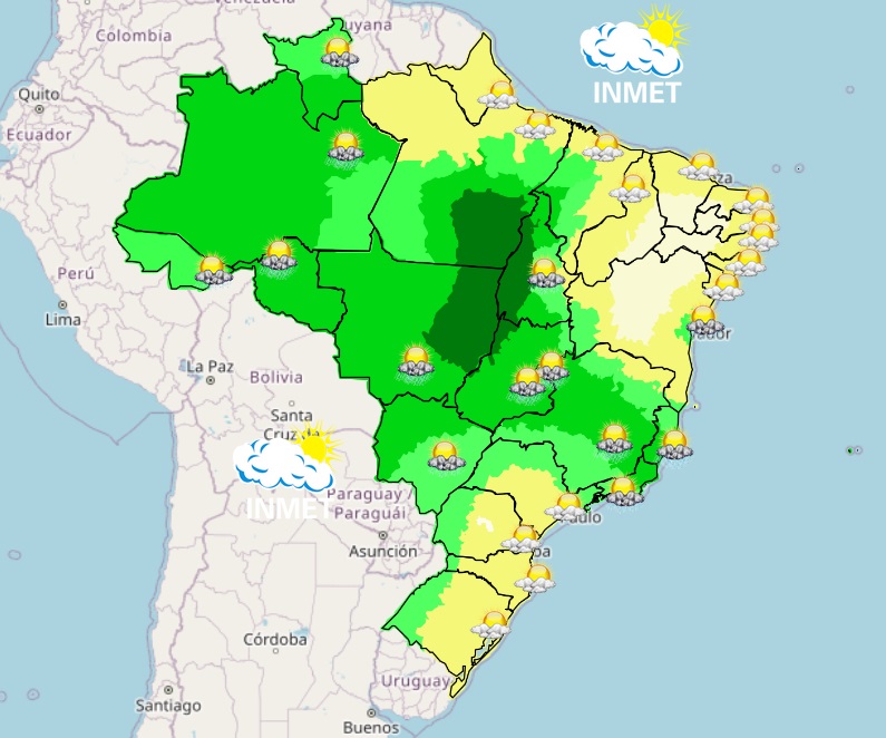 Massa de ar quente pode elevar temperaturas em Minas Gerais