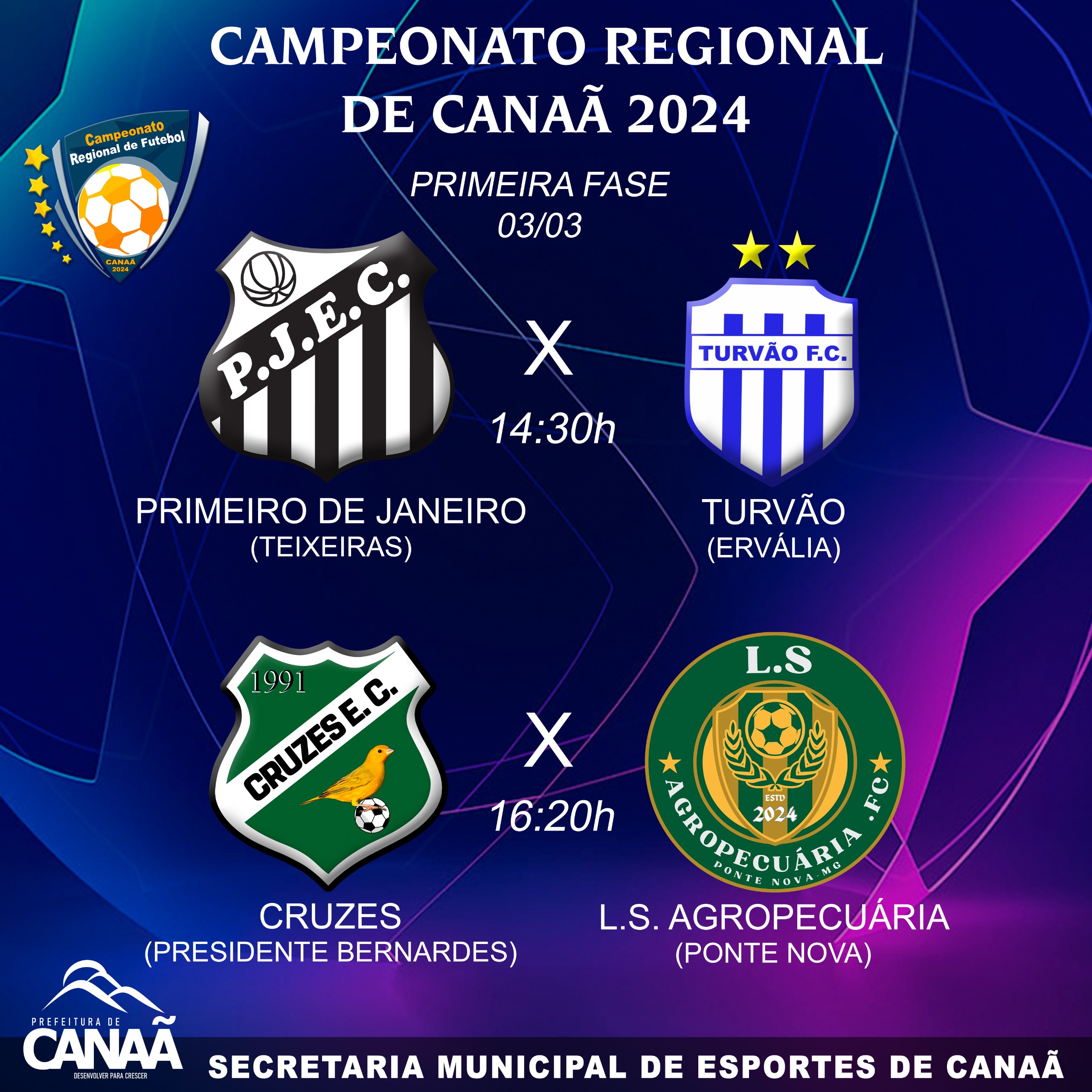 Canaã: Segunda rodada do Campeonato Regional de Futebol Masculino