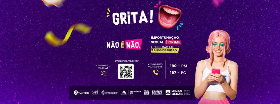 Minas promove campanha que incentiva denúncias de importunação sexual no Carnaval