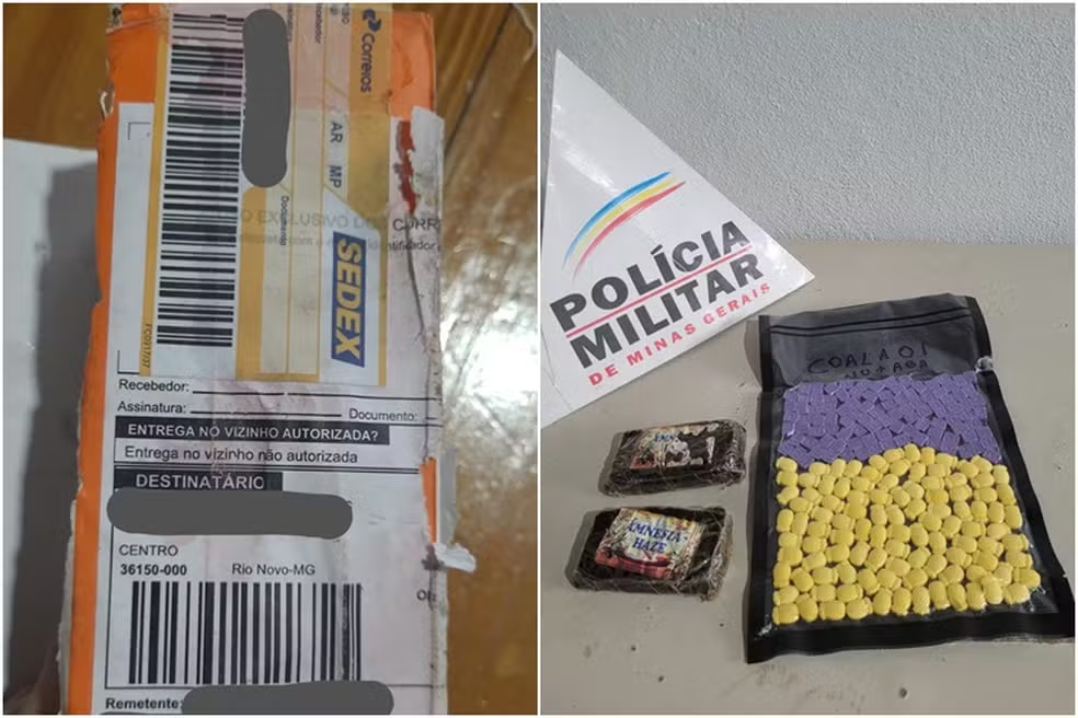 MG: homem é preso depois de receber comprimidos de ecstasy e barras de haxixe pelos Correios