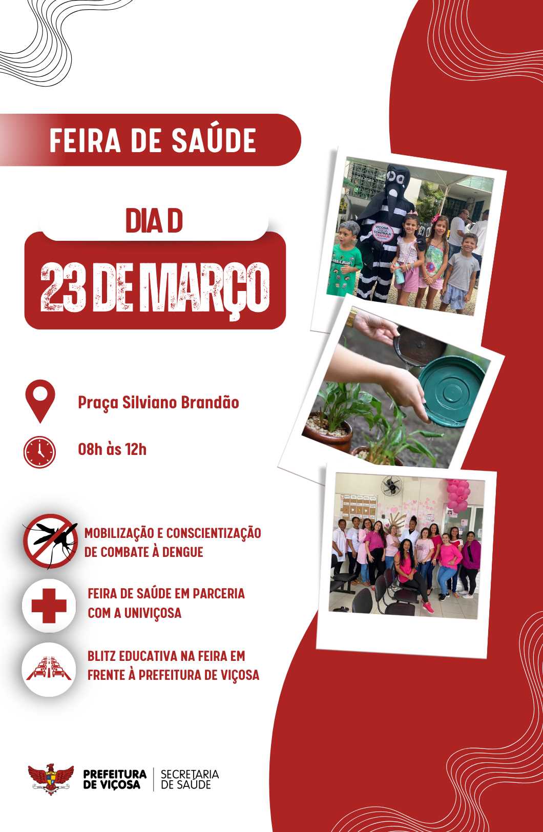 Viçosa: Prefeitura promove Feira de Saúde no próximo sábado 23/3