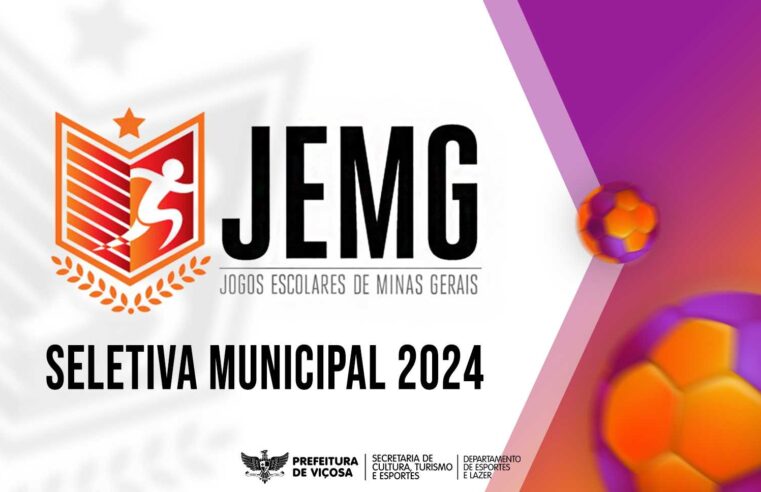 Seletiva Municipal para o JEMG 2024 começa na segunda dia 18/3