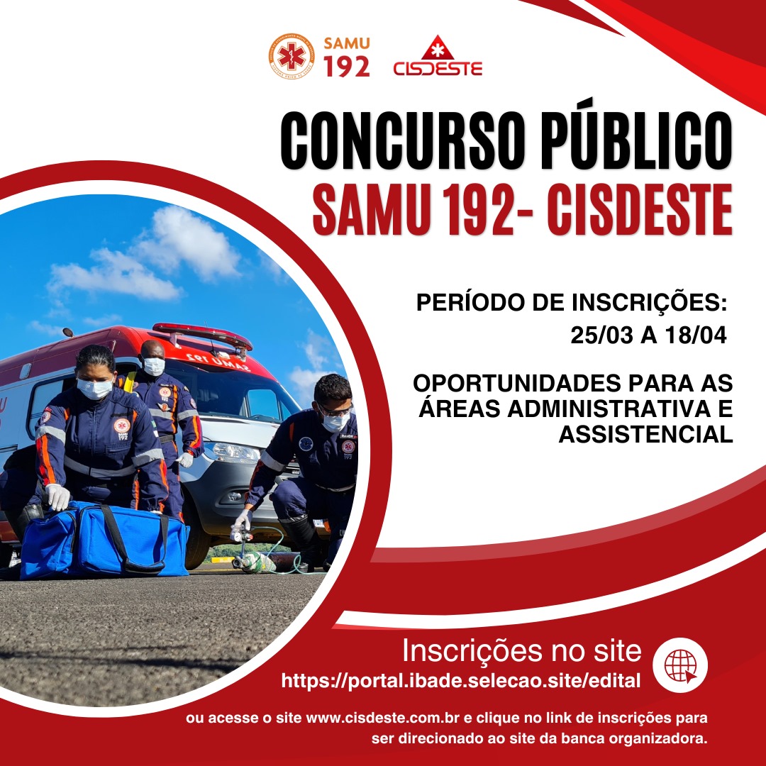 Concurso Público do Samu aberto para região