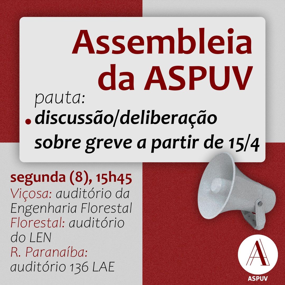 Aspuv divulga data para votação da greve dos professores