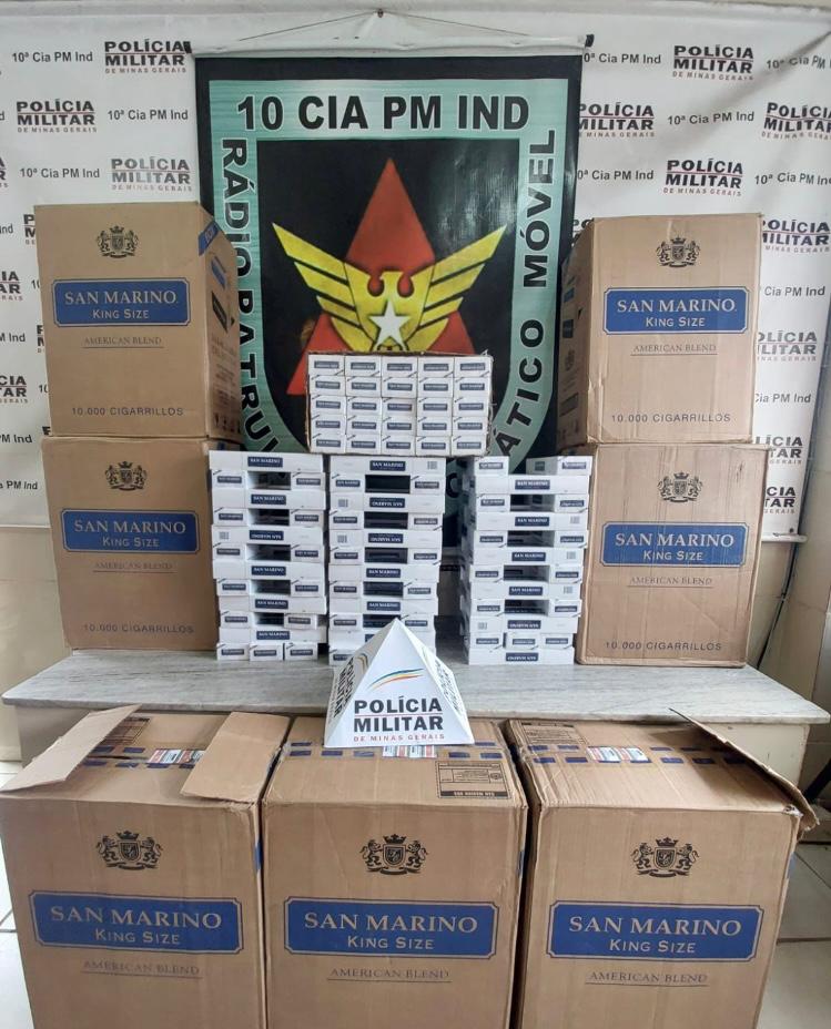 Polícia Militar apreende grande quantidade de cigarros contrabandeados em Viçosa