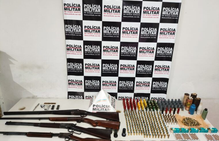 Homem com grande arsenal de armas é preso em operação policial em Ponte Nova