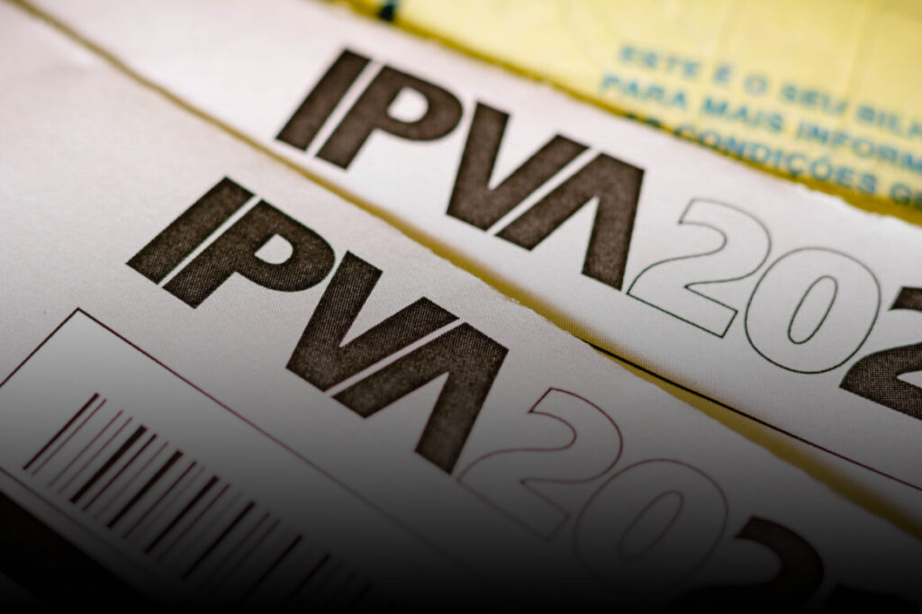 Imagem ilustrativa de boletos físicos de IPVA