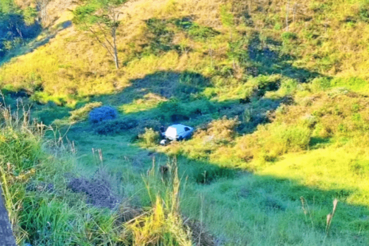 Casal Sobrevive a queda de carro em ribanceira entre Ervália e Muriaé
