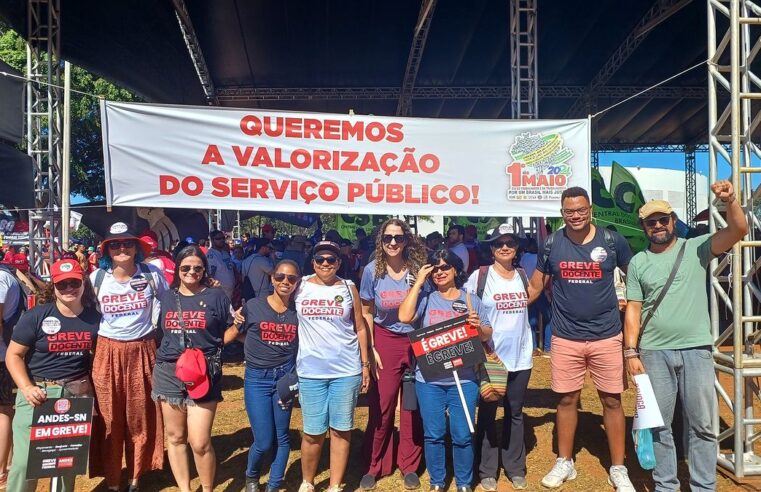 ASPUV marca presença na Marcha dos Trabalhadores em Brasília