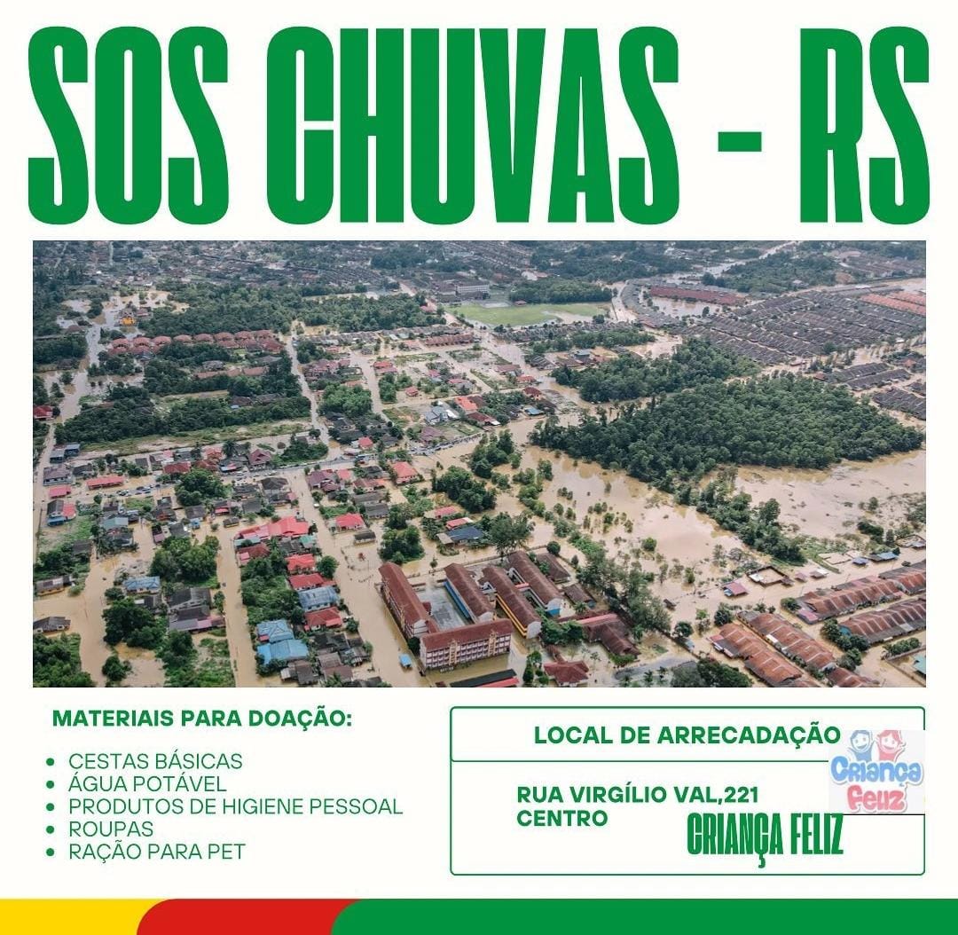 Criança Feliz encaminhará doações de Viçosa para famílias afetadas pela chuva no RS
