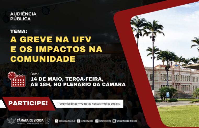 Audiência Pública sobre da Greve da UFV ocorre nesta terça (14)