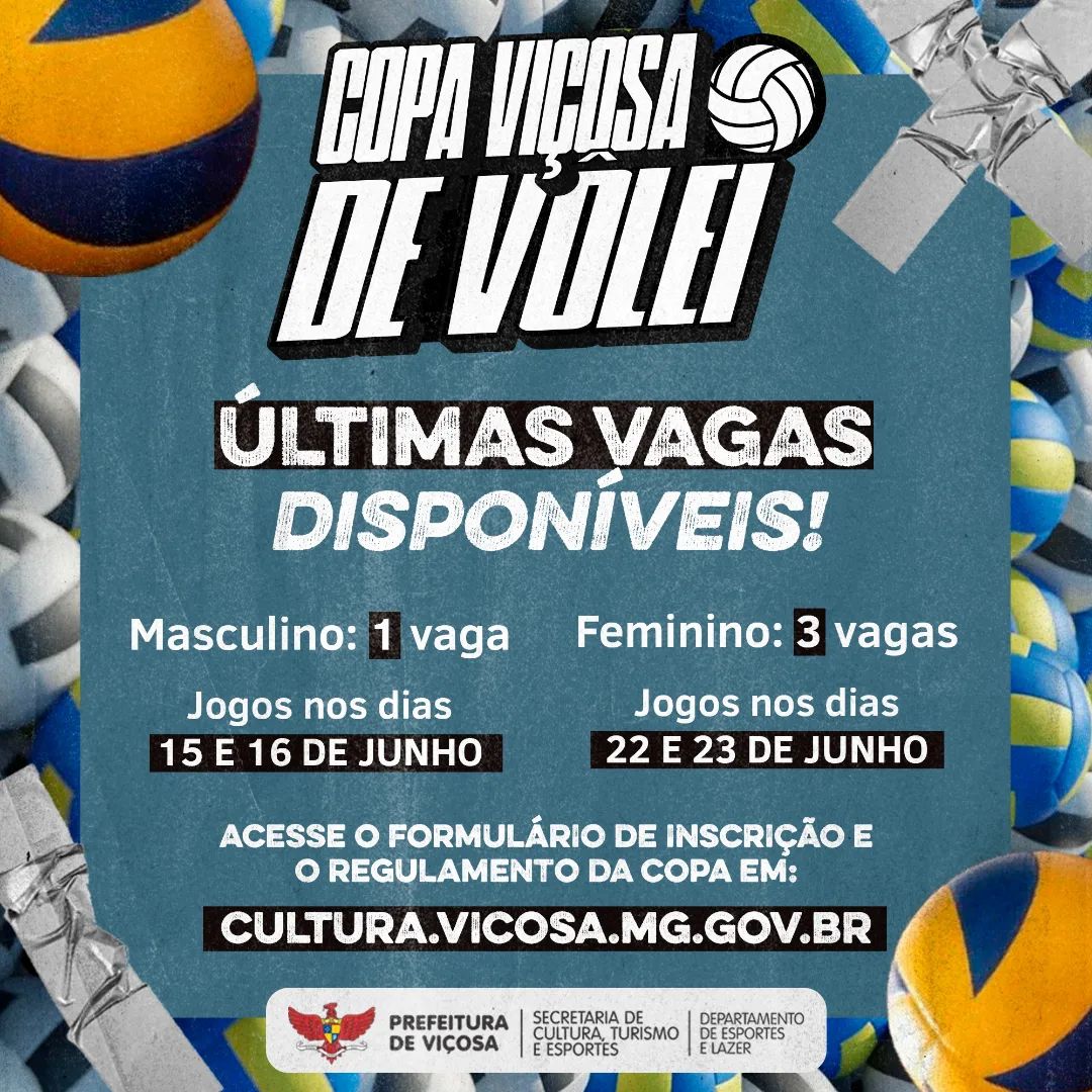 Copa Viçosa de Vôlei tem última vagas disponíveis