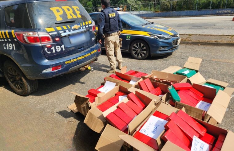 Caminhoneiro é detido com 300 kg de Maconha Escondidos em Caixas de Papelão na BR-267