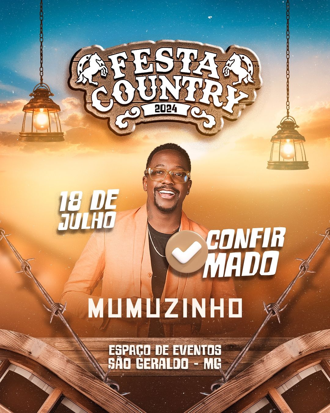 Festa Country de São Geraldo terá show de Mumuzinho