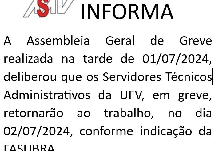 Técnicos-administrativos da UFV retornam as atividades hoje (02)