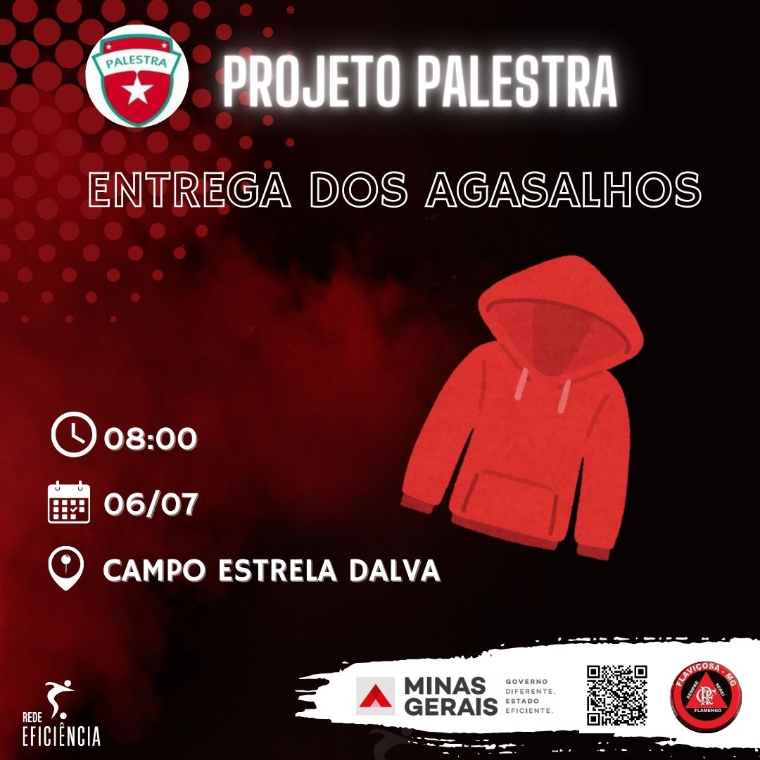 Palestra realiza entrega de agasalhos neste sábado (6)