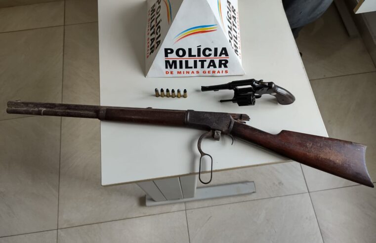 Idoso é detido por posse ilegal de arma de fogo em Teixeiras