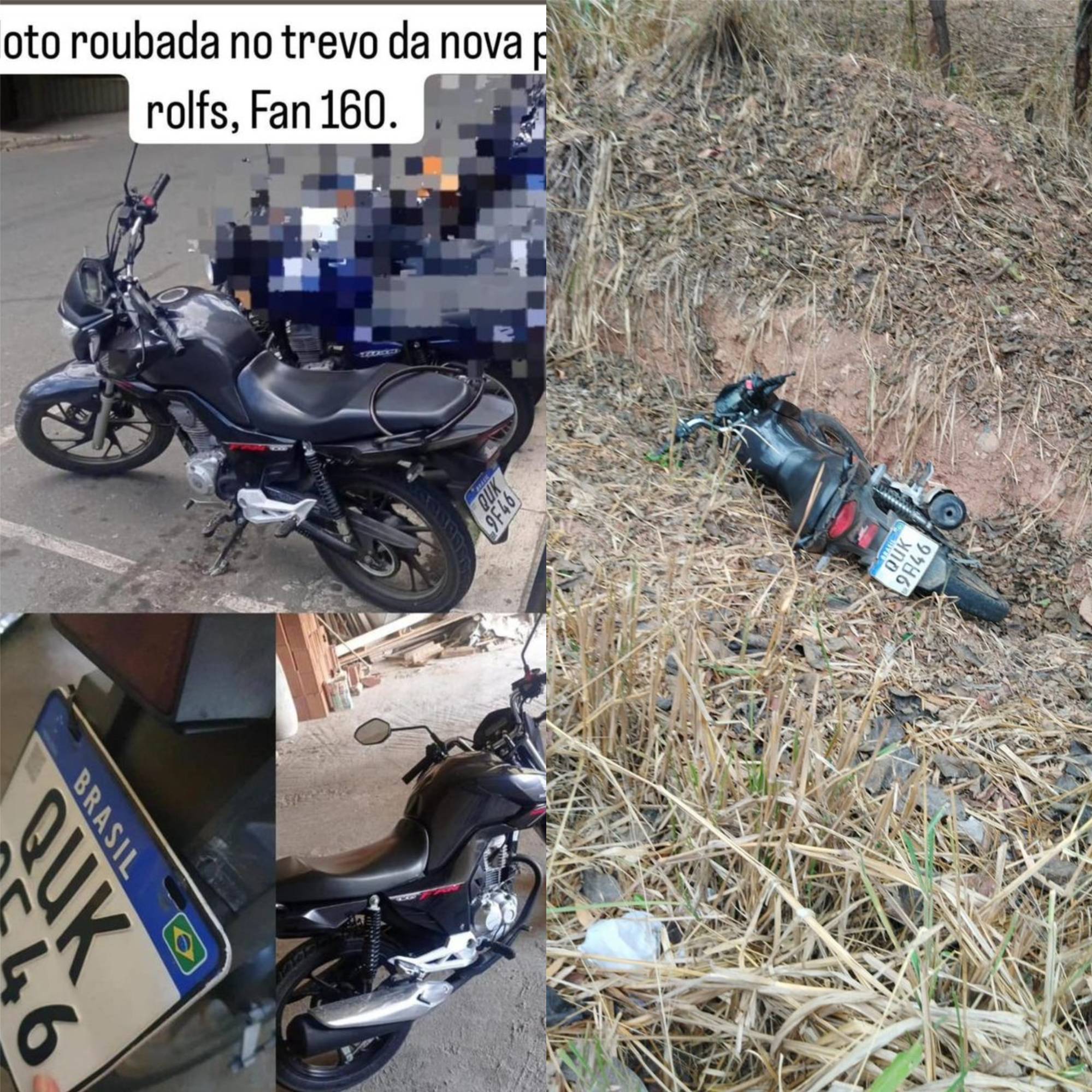 Motocicleta roubada em Viçosa é localizada em Ubá