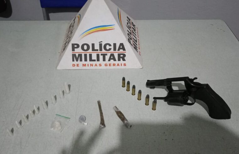 Homem é preso por tráfico de drogas e porte ilegal de arma em Cajuri