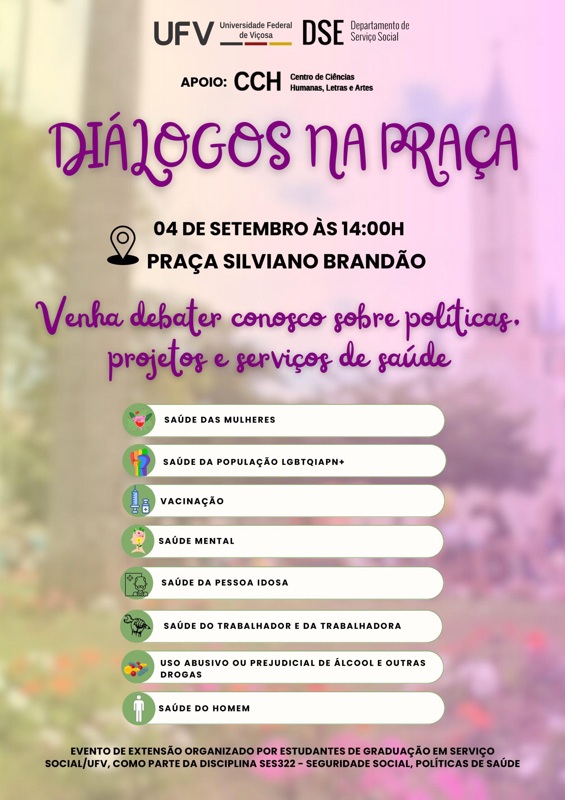 UFV: promove evento de extensão sobre Políticas de Saúde nesta quarta-feira