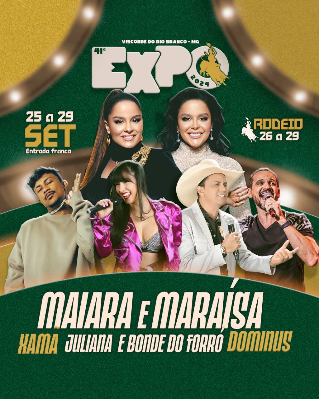 Começa hoje a 41º Expo Visconde do Rio Branco com atrações musicais gratuitas e rodeio