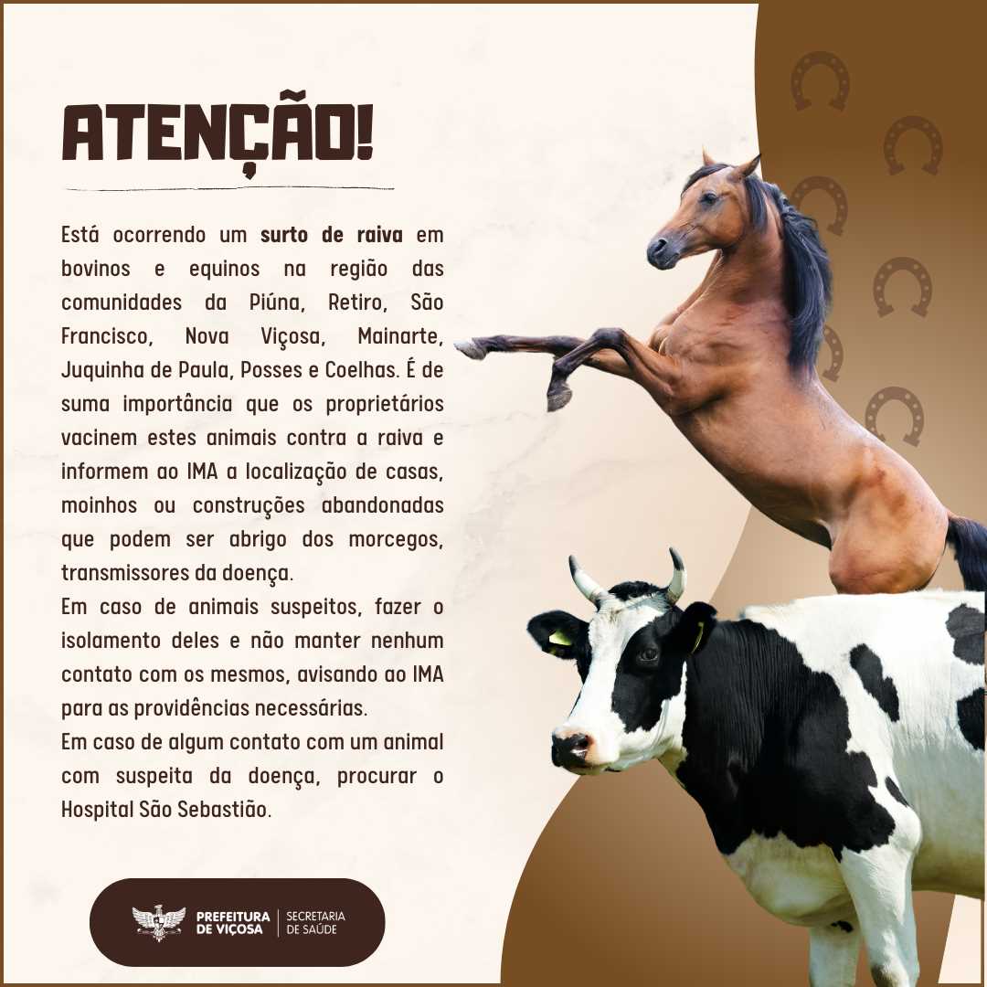 Prefeitura alerta sobre circulação do Vírus da Raiva
