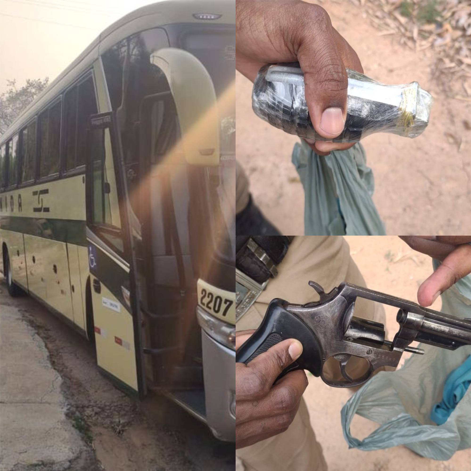 Adolescente é detida com granada e arma de fogo em ônibus que vinha para Viçosa
