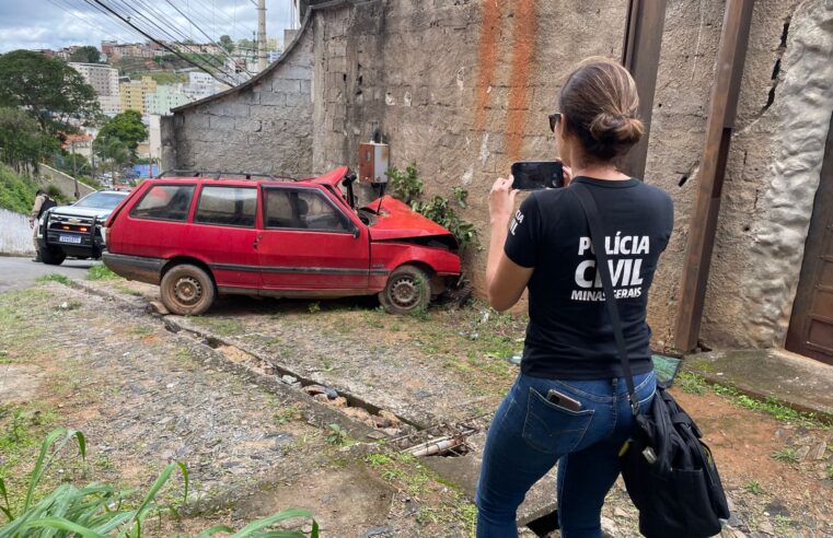 Motorista fica gravemente ferido após carro apresentar falha mecânica na descida do morro do Cruzeiro