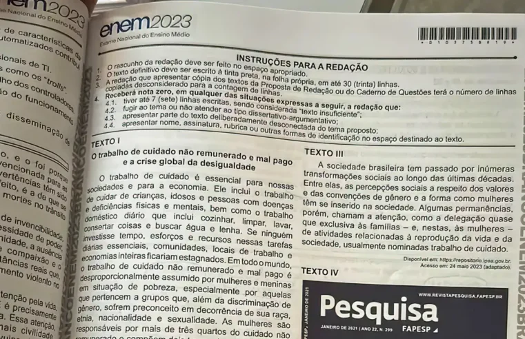 Enem: cartilha de redação é divulgada