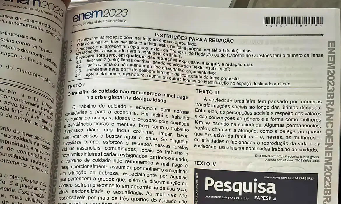 Enem: cartilha de redação é divulgada
