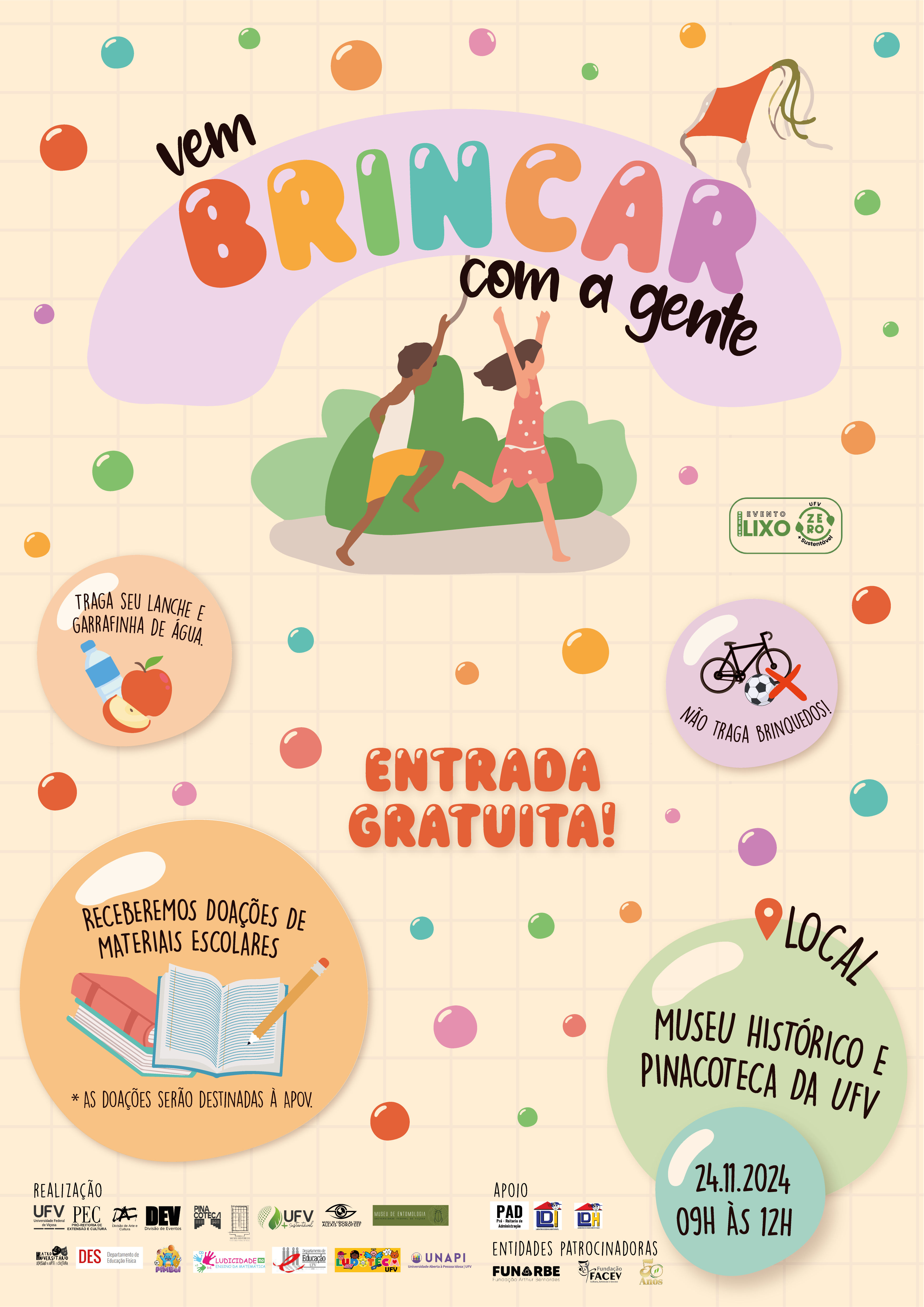 UFV celebra importância do brincar com atividades lúdicas e educativas neste domingo