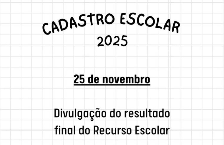 Secretaria Municipal de Educação divulga resultado final de recursos escolar