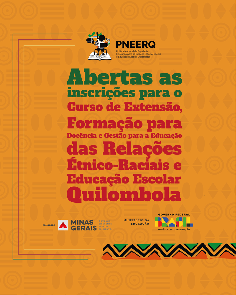 Curso de formação em Educação Étnico-Racial e Quilombola abre inscrições em Minas Gerais