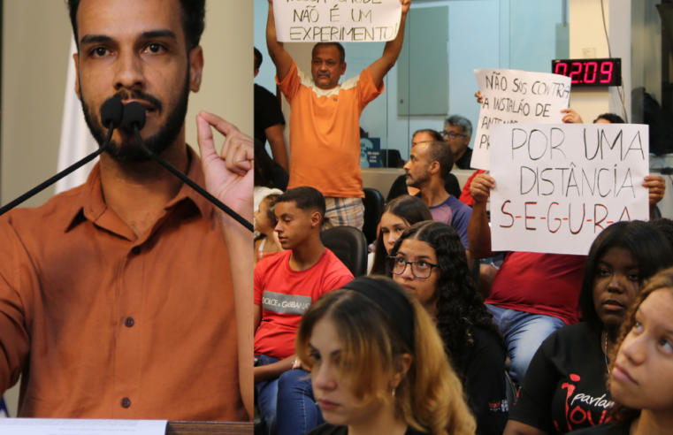 Moradores manifestam insatisfação com instalação de antena de telefonia no bairro Silvestre