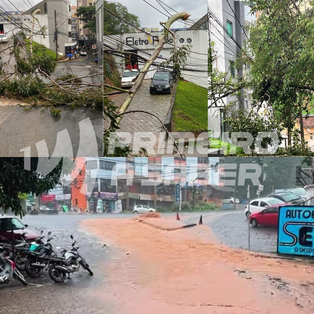 Rápida e forte tempestade causa grandes transtornos a Viçosa
