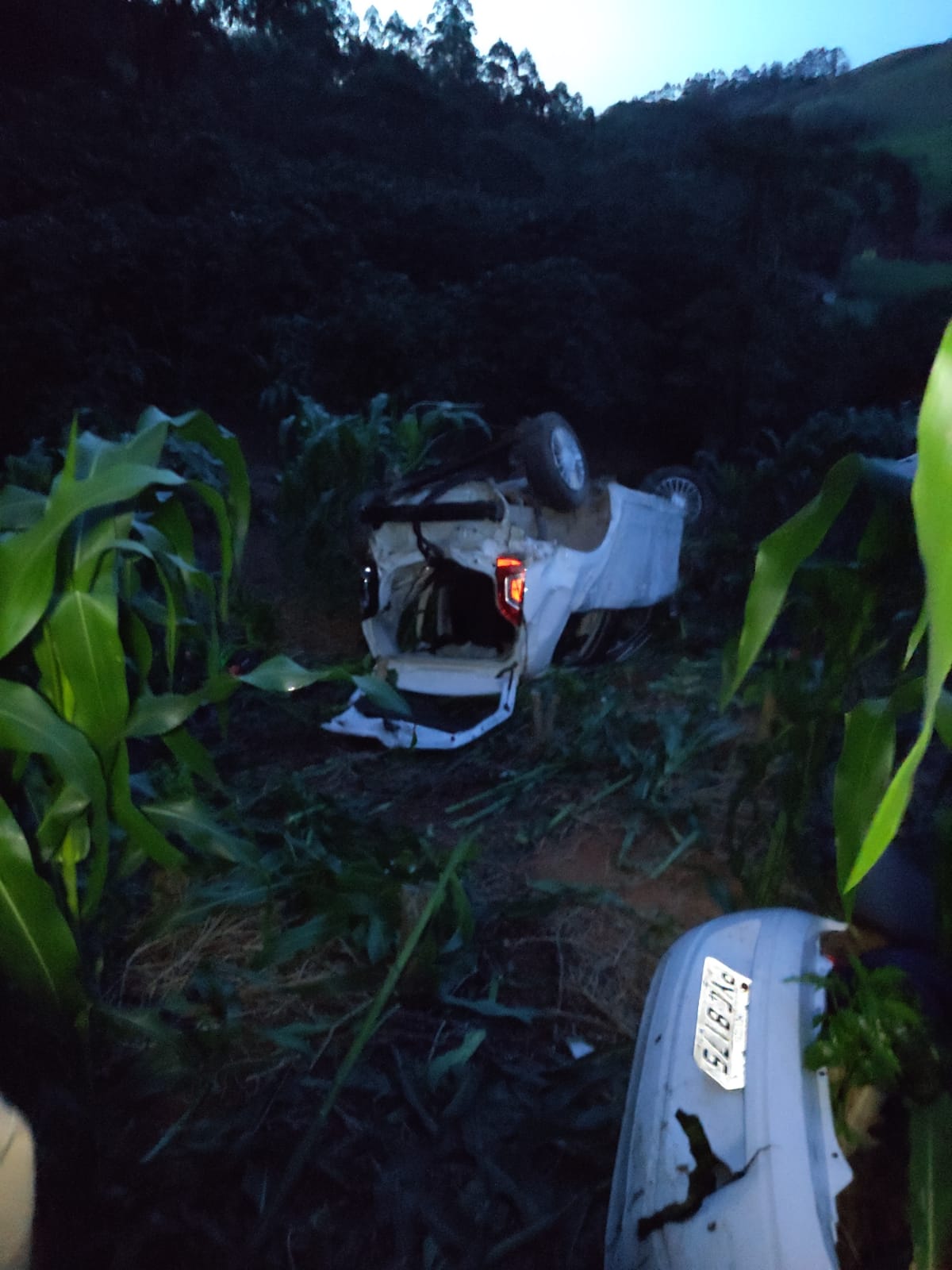 Capotamento na BR-356 próximo de Ervália deixa motorista gravemente ferido