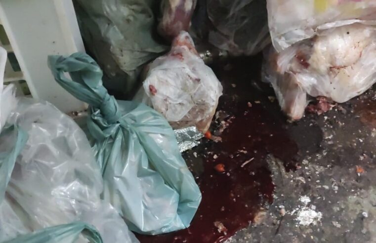 Mercado é interditado em Teixeiras após apreensão de 1.100 kg de carnes impróprias para consumo