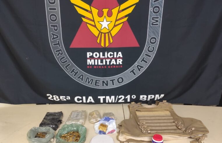 Polícia Militar prende dois suspeitos e apreende armas e drogas em Ubá