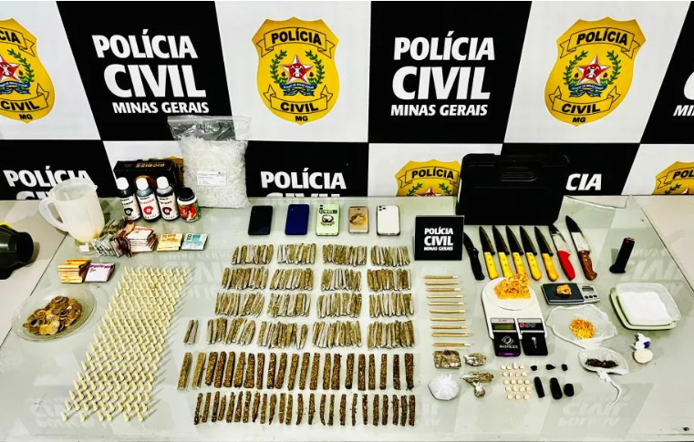 Polícia Civil apreende granadas e grande quantidade de drogas