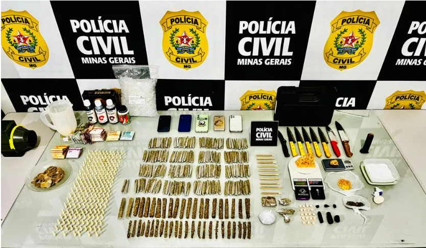 Polícia Civil apreende granadas e grande quantidade de drogas