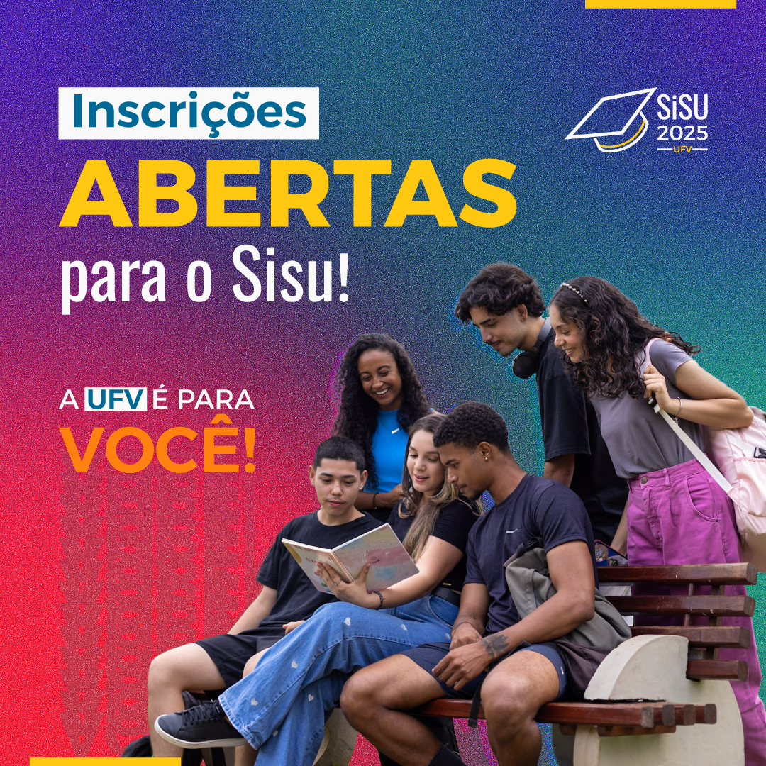 Inscrições abertas para Sisu; UFV oferece 3.275 vagas em 67 cursos