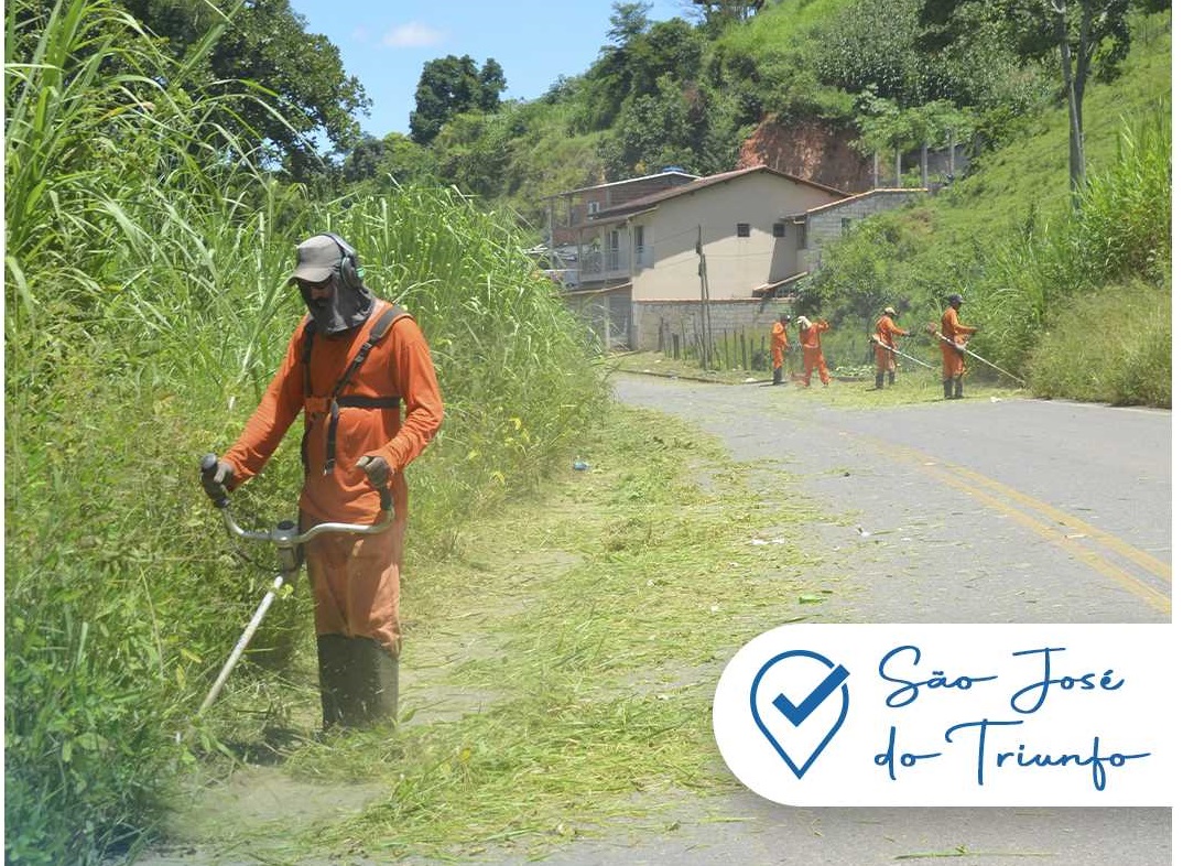 Viçosa: Prefeitura intensifica limpeza urbana com capina mecanizada em diversos bairros