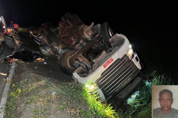 Motorista morre em grave acidente na BR-116 em Muriaé