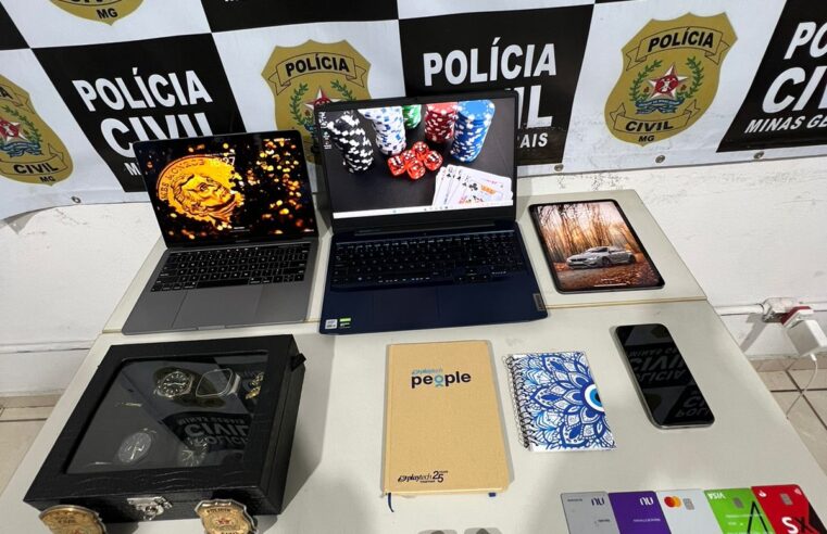 Polícia Civil prende suspeito de jogos de azar e lavagem de dinheiro em Juiz de Fora