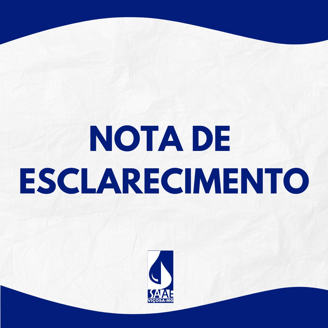 SAAE divulga nota sobre problemas no abastecimento de água
