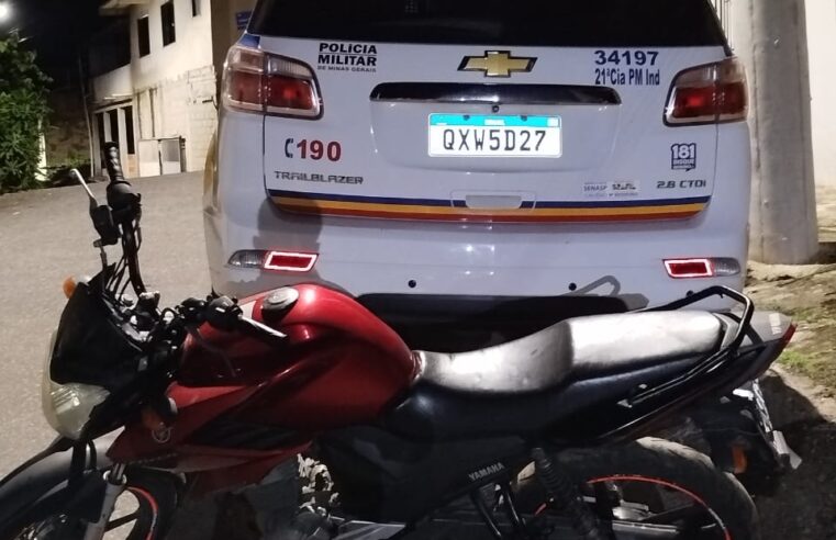 Polícia Militar recupera motocicleta roubada em Ponte Nova