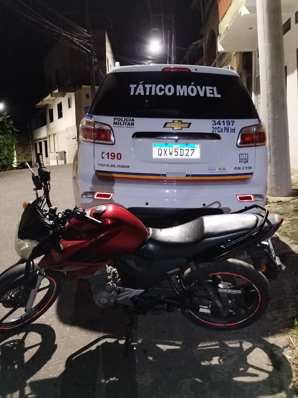 Polícia Militar recupera motocicleta roubada em Ponte Nova